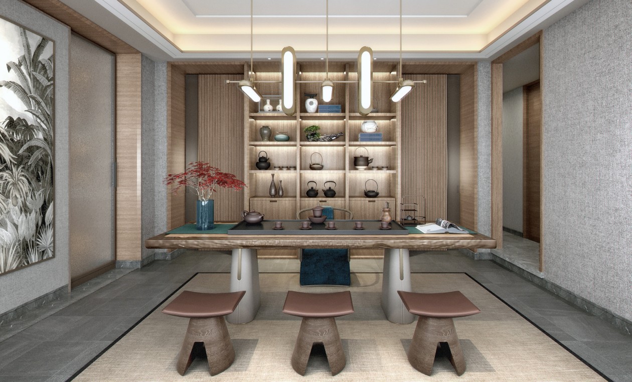 别具一格的茶室布置