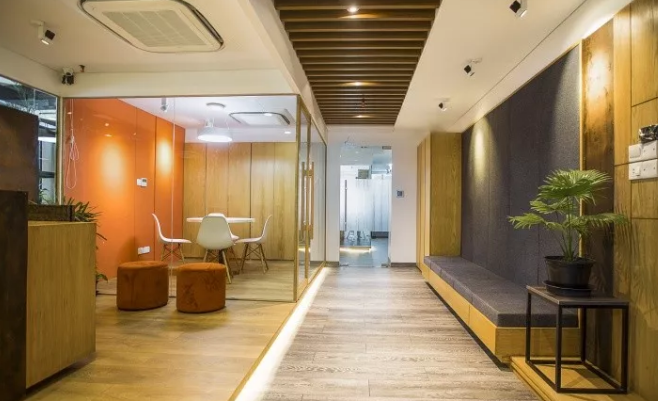 温馨整洁的郑州办公室装修效果图-河南k8凯发装饰办公室装修案例项目